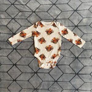 Old Navy Cream Bodysuit with Thanksgiving Print
